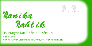 monika nahlik business card