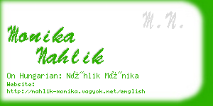 monika nahlik business card